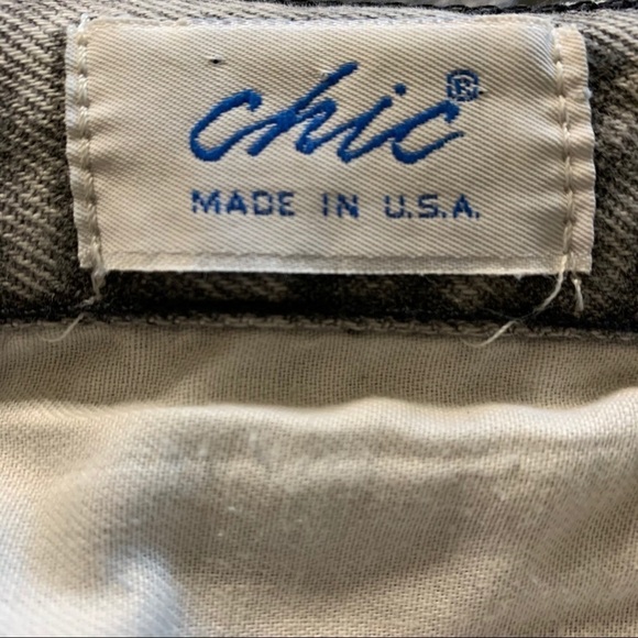 Vintage Chic Stonewashed Black Gray Jeans Made USA - Picture 9 of 10